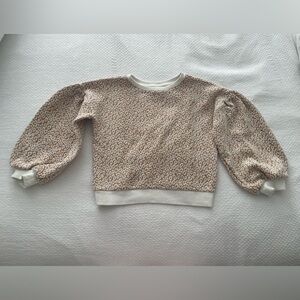 Janie and Jack Cream and Brown Patterned Sweater
